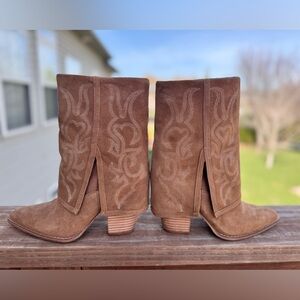 Steve Madden Layne Boots Cognac Sue